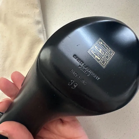 Saint Laurent  Bianca Platform Sandals BLACK size 39 - Picture 4 of 5